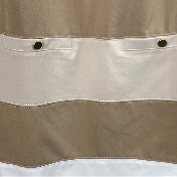 WHBM Tan Stripe Sleeveless Career Sheath Dress 6 - Picture 5 of 8